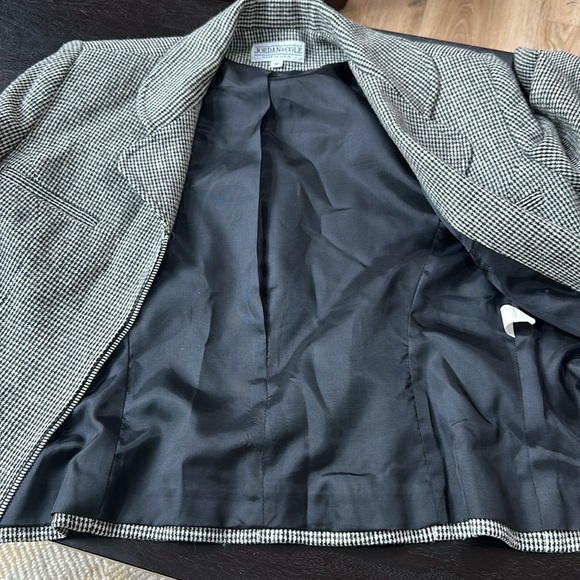 Vintage Wool Houndstooth Cropped Blazer Jacket - Picture 6 of 10